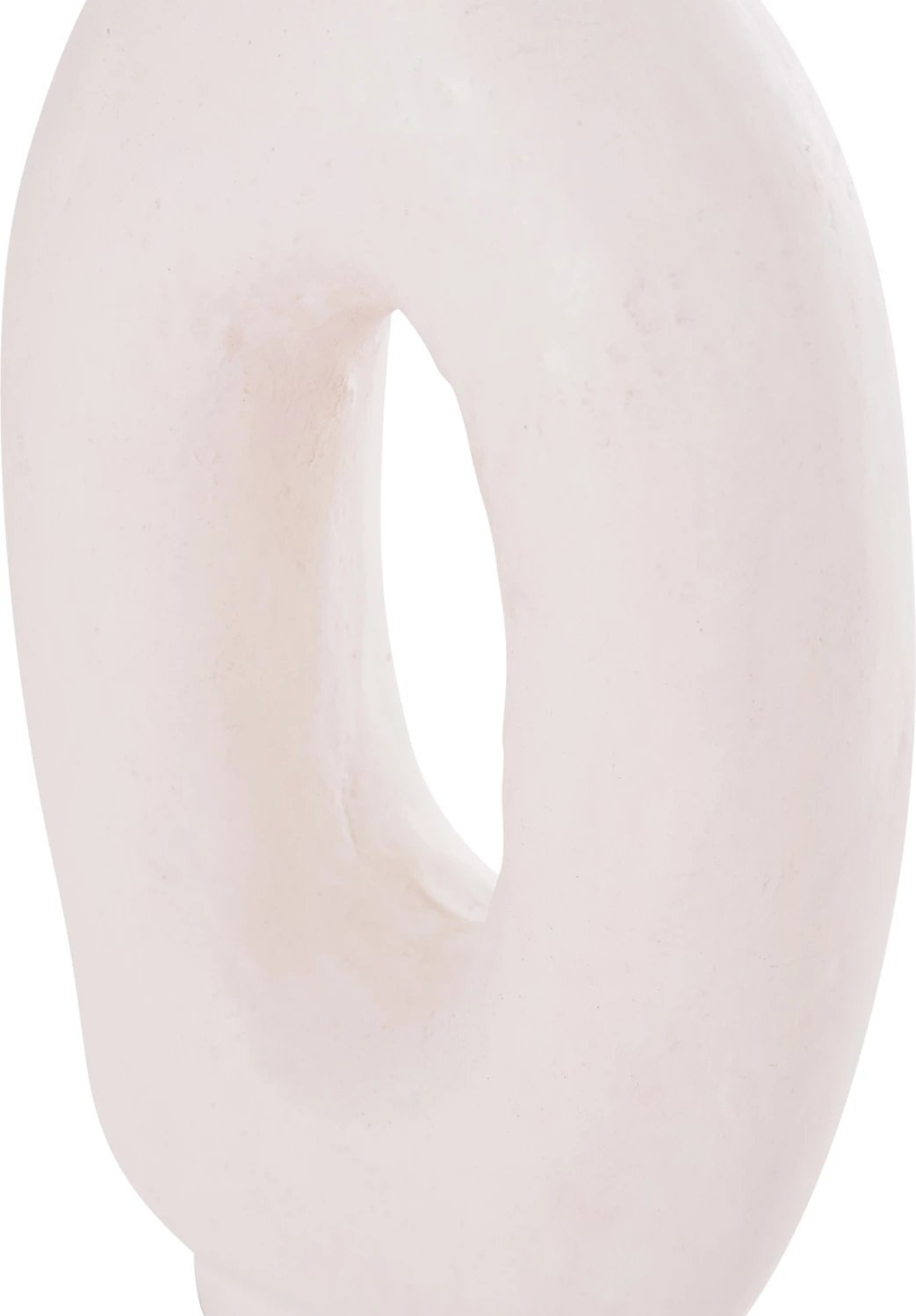 Vazo dekorative CLAYVON, terrakotë, ngjyrë e bardhë, 10x5x21cm