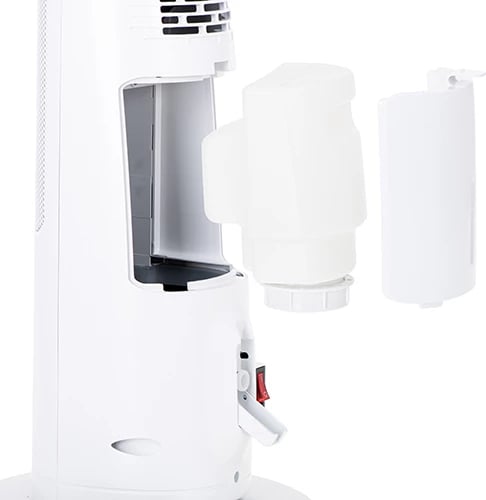 Ngrohës kullë me lagështues Adler AD 7730, 2200W, 75 cm, ekran LCD, qeramik, telekomandë, i bardhë