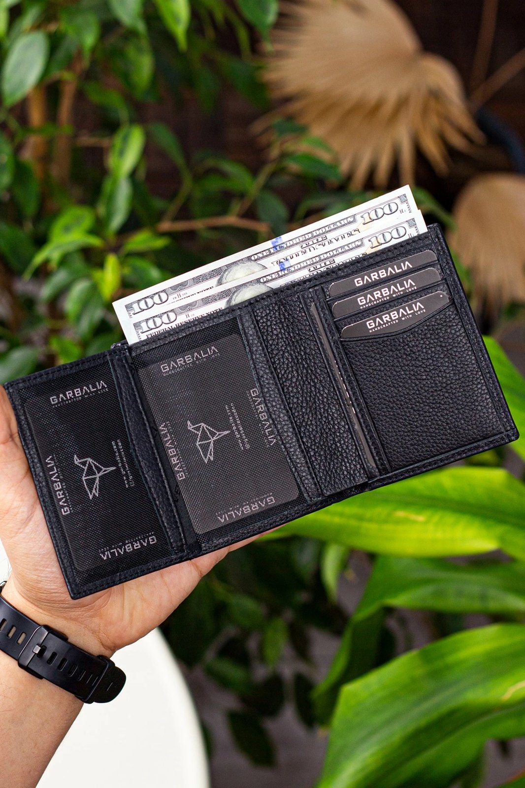 Portofol për burra, lëkurë origjinale, i zi, Zoozie Bags Rilton