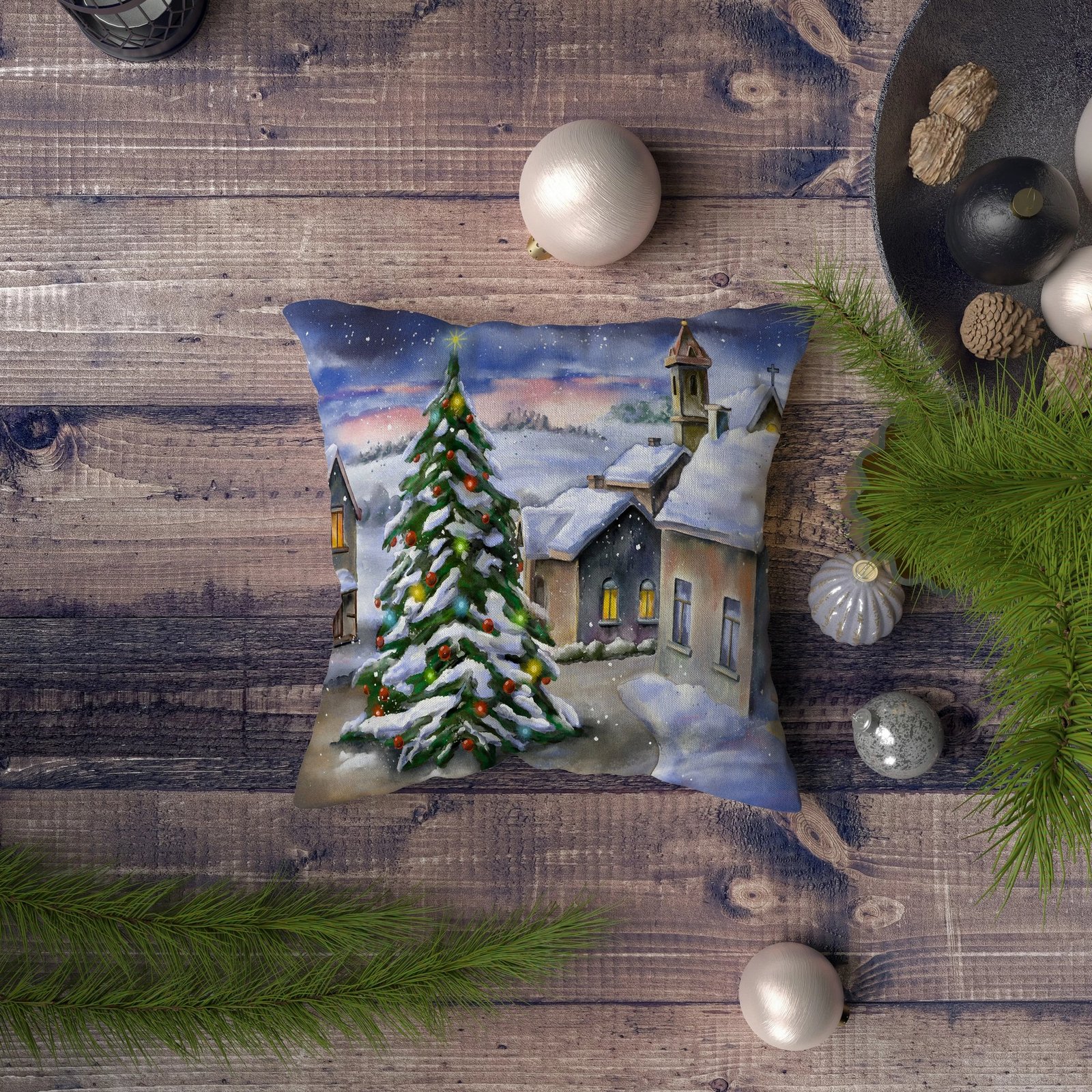 Jastëk dekorativ Aberto Design, NYXMAS084, shumëngjyrësh, 43x43cm