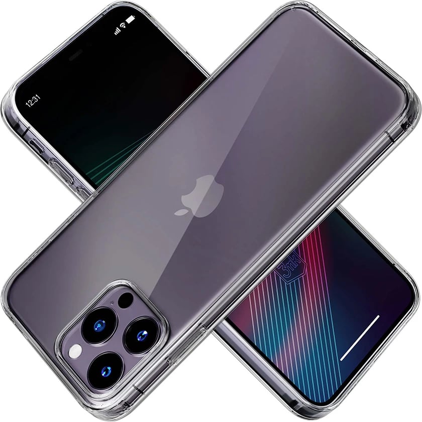 Mbështjellës silikon 3mk Clear Case për iPhone 14 Pro, Transparent