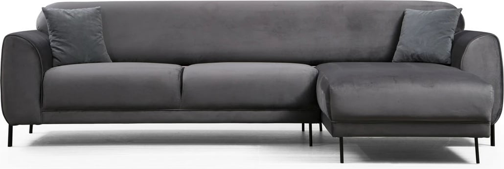 Kënd divan-krevat Atelier del Sofa, këndi djathtë, ngjyrë antracit