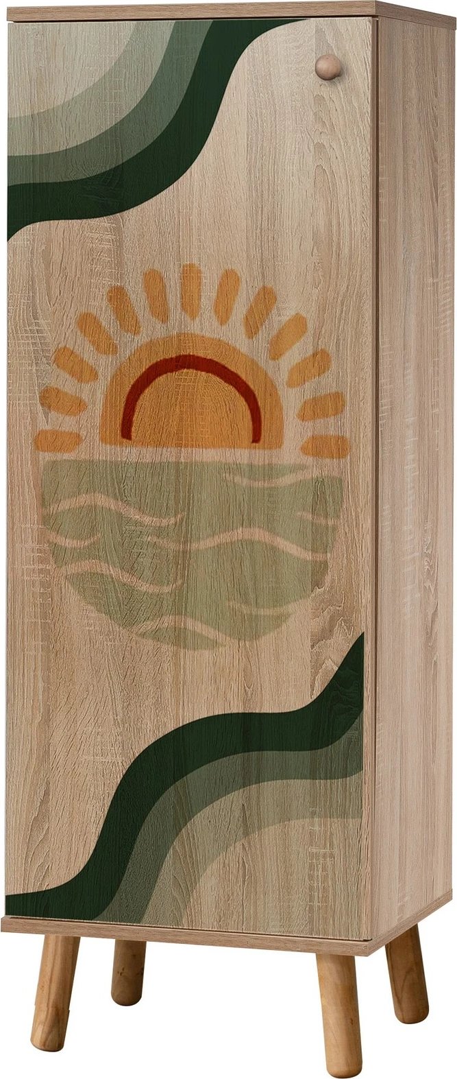 Set mobiljesh për korridor, Vegas Sonomo, ngjyrë sonomo dhe e gjelbër, 930-1070