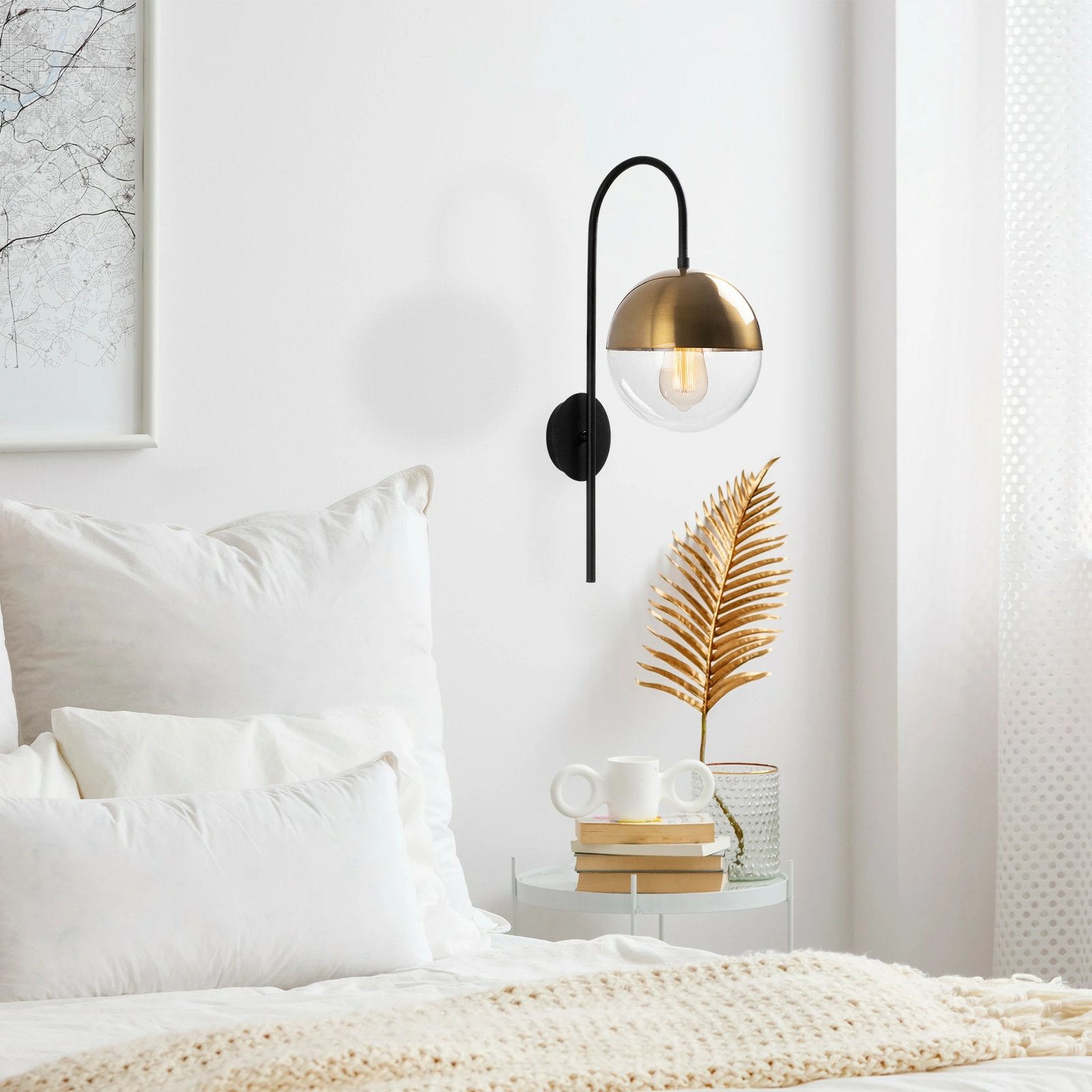 Llambë muri Opviq, Bastos - 3055, ngjyrë e zezë, vintage