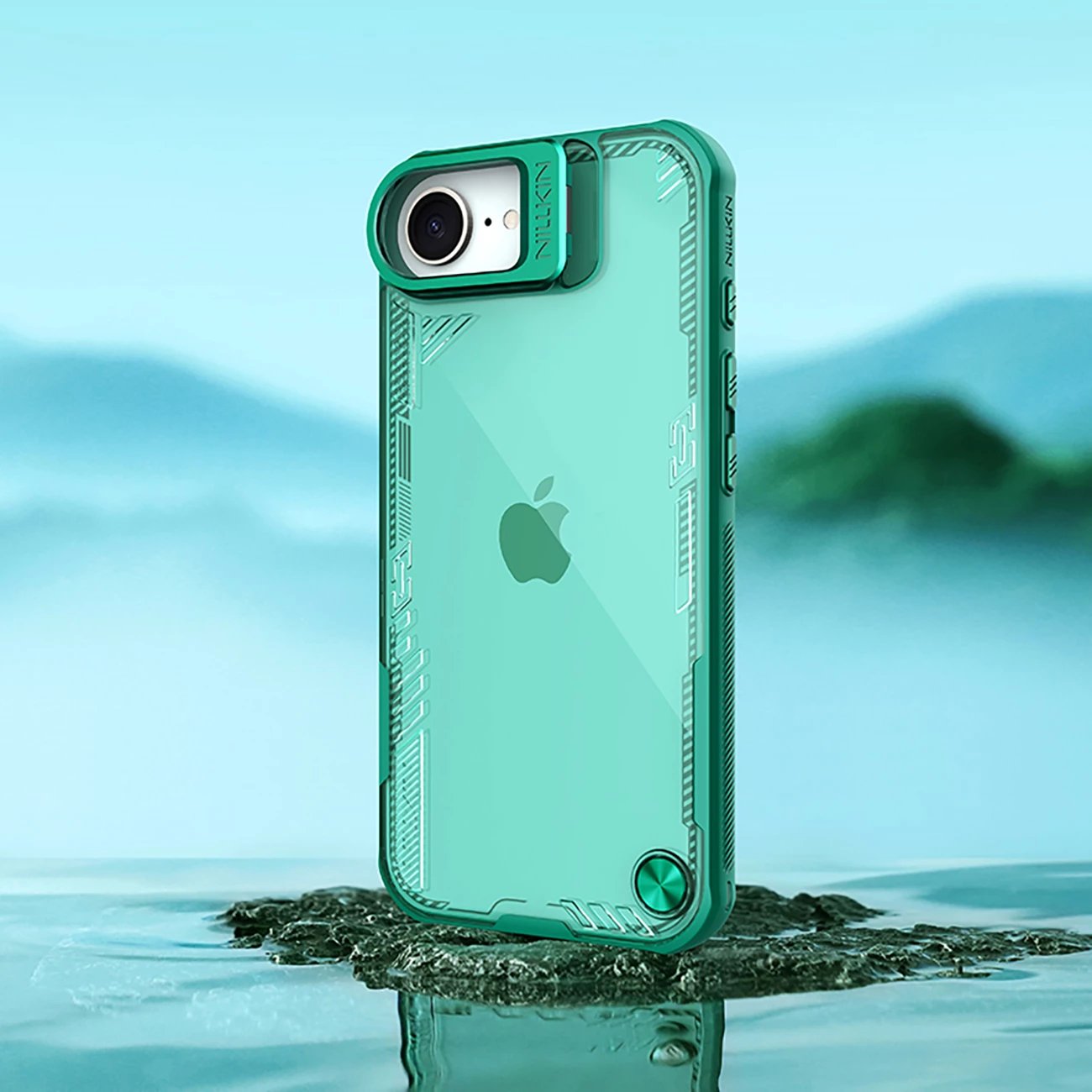 Mbështjellës Nillkin Iceblade Prop me qëndrim, për iPhone 16e, Gjelbër