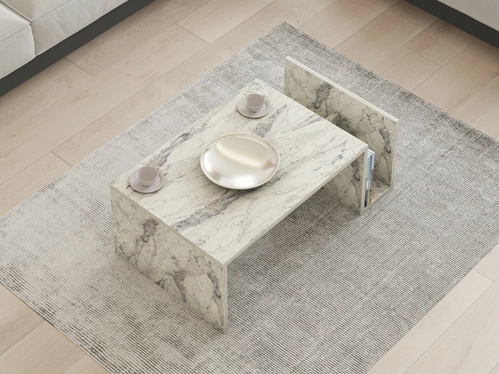 Tavolinë kafeje Hanah Home, Memo - Freesia Marble