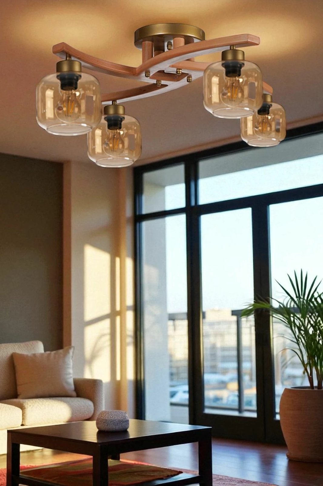 Llambadar Opviq, ngjyrë mjaltë, arre, ari, 9001-2