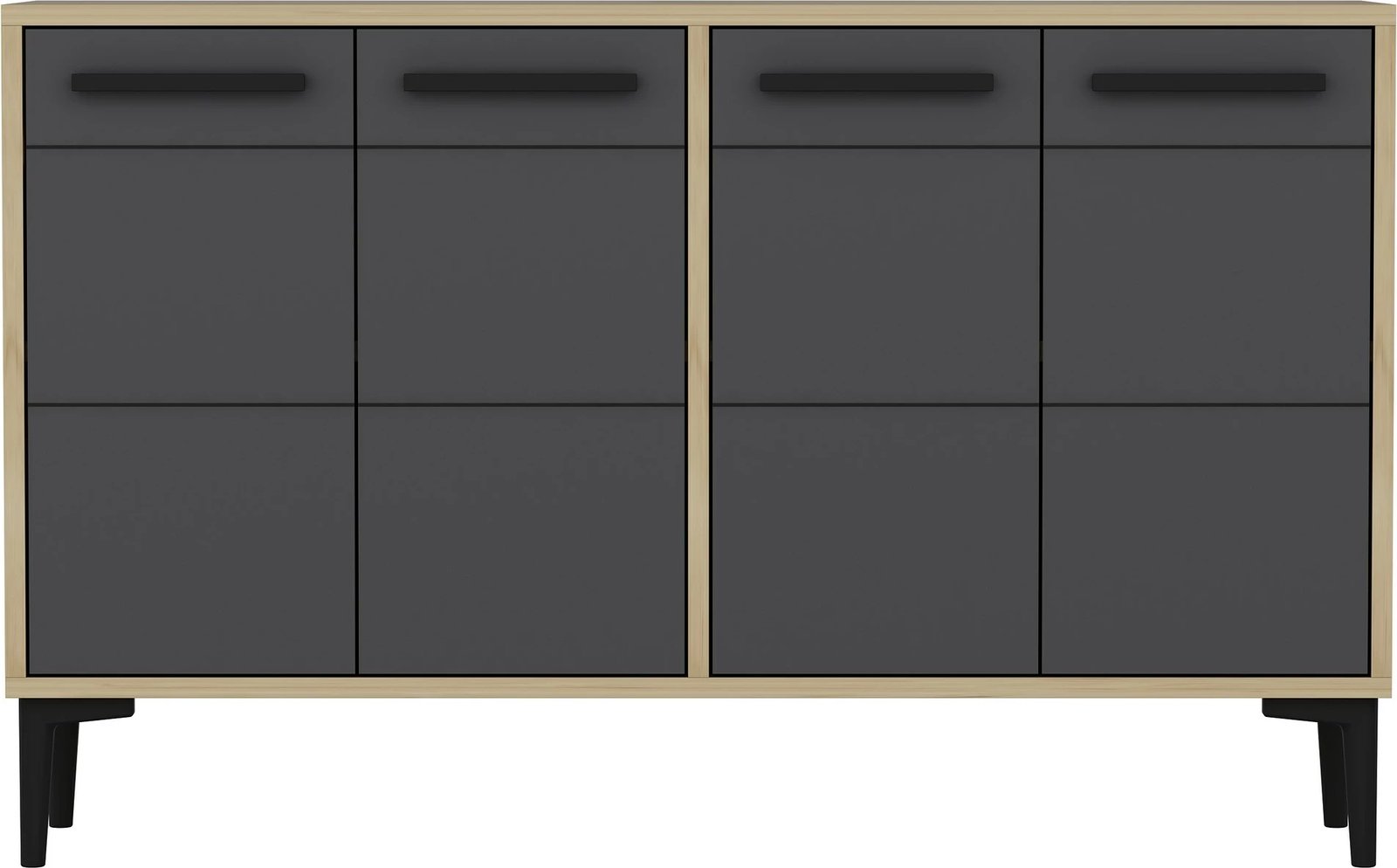 Konsolë Hanah Home Stria, ngjyrë lis safir dhe antracit