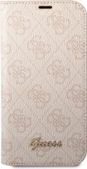 Mbështjellës Guess Bookcase 4G Vintage Gold Logo për iPhone 14 6.1", Rozë