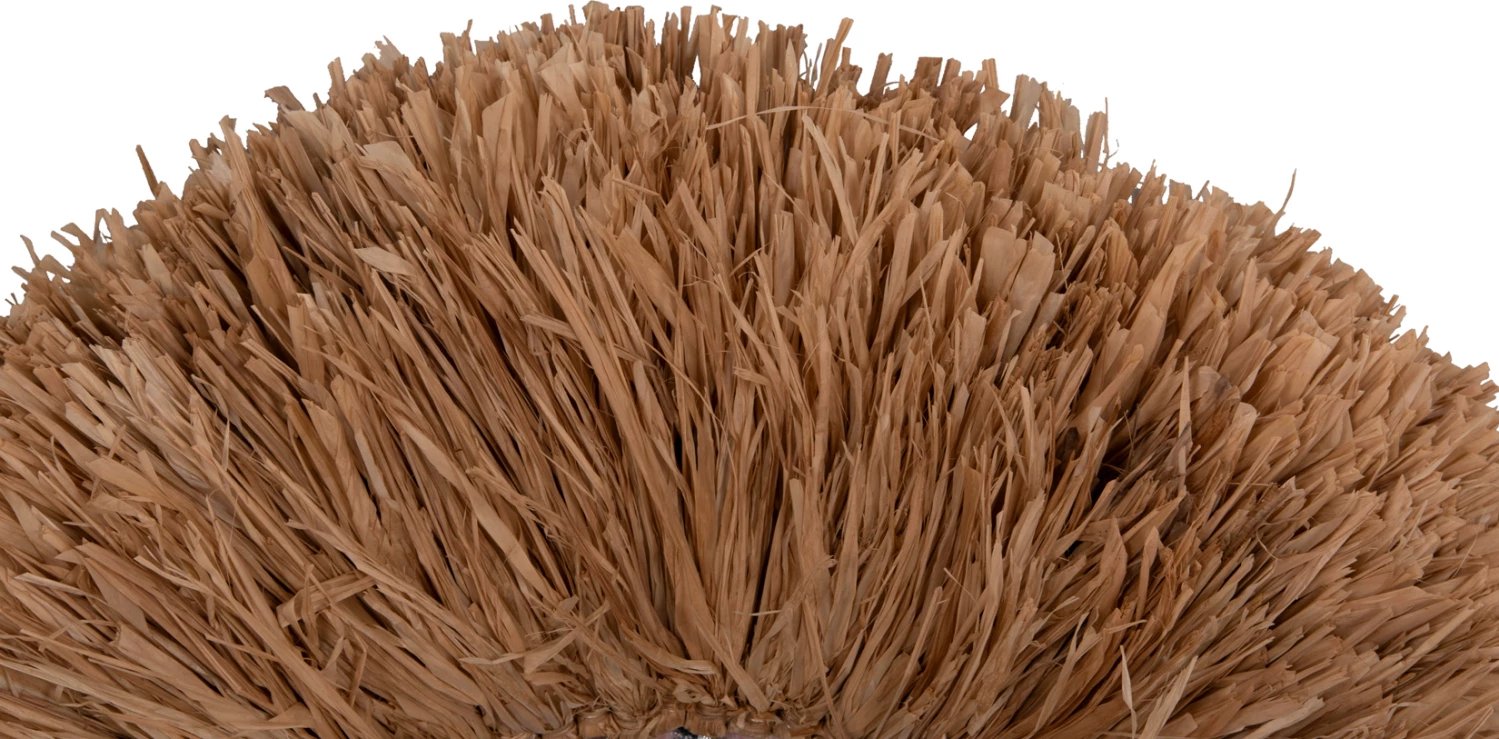 Pasqyrë muri ovale, kornizë fibra sisali, ngjyrë natyrale, FH4711, 95x60x15cm