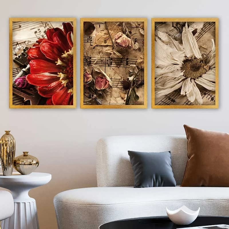 Pikturë dekorative me kornizë, 3 copë, Wallity, 3AC_2292074_3545