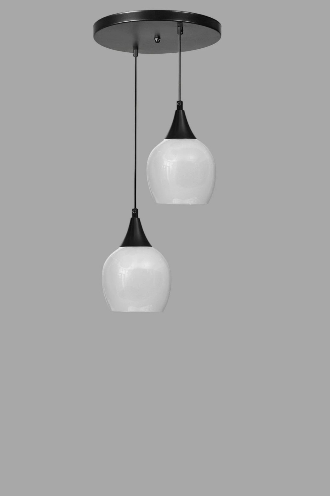 Llambadar Opviq, 9065-2, metal e xham, e bardhë dhe e zezë Llambadar Opviq, 9065-2, metal e xham, e bardhë dhe e zezë