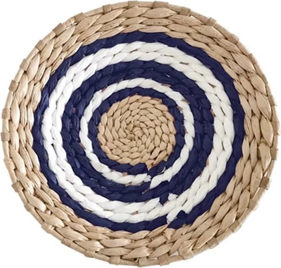 Tabakë dekorative NEXT Boho Ø30cm, natyrale/bardhë/blu