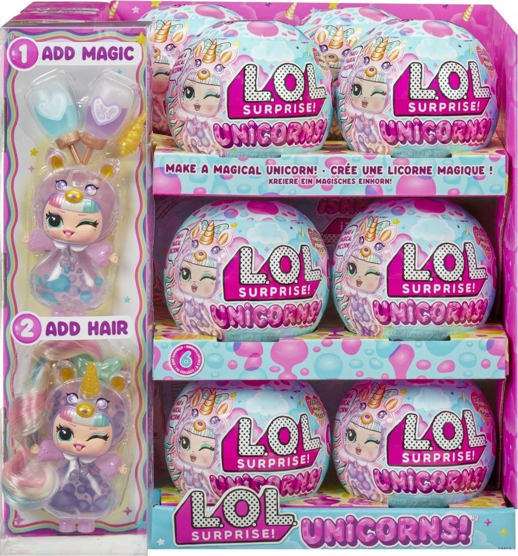 Set lodrash L.O.L. Surprise Unicorn, MGA, 12 copë, plastikë, për vajza, shumëngjyrëshe