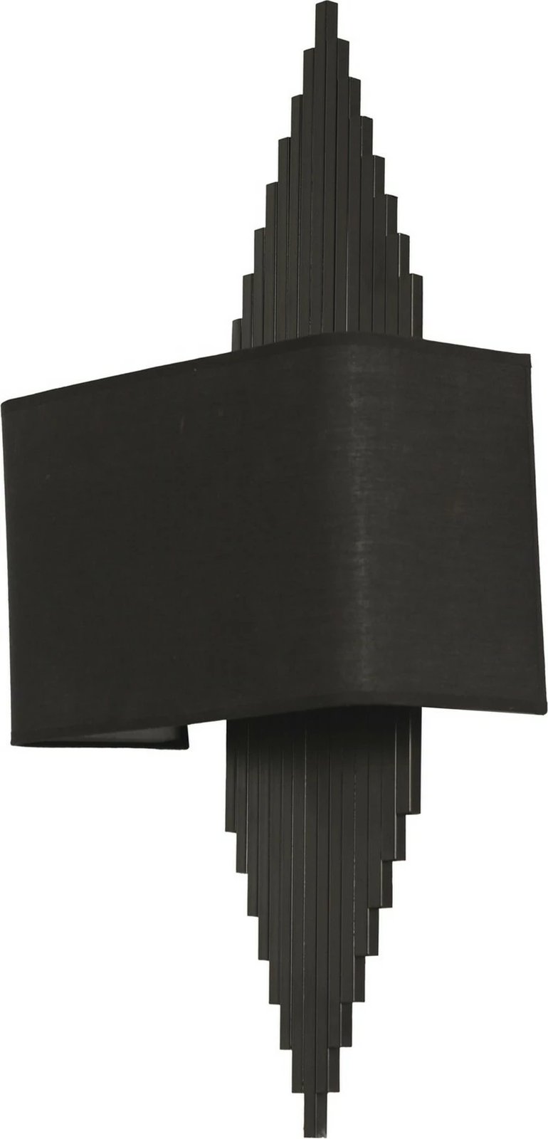 Aplik muri Opviq, trup metalik, abazhuri i zi, 30x65cm