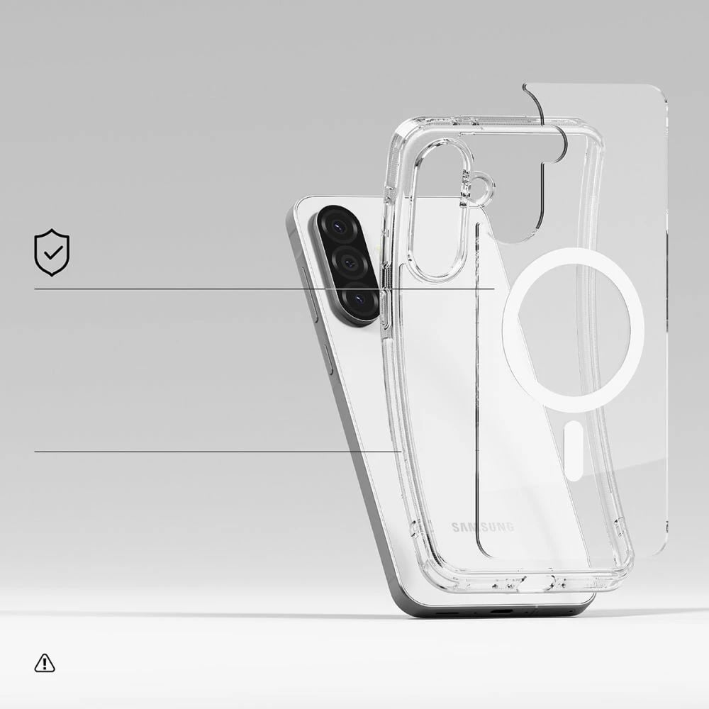 Mbështjellës Ringke Fusion Magnetic MagSafe për Samsung Galaxy A36 / A56 5G, Transparent