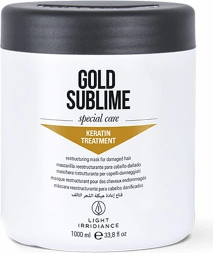 Maskë për flokë Light Irridiance Gold Sublime Keratin Treatment unisex 1000ml