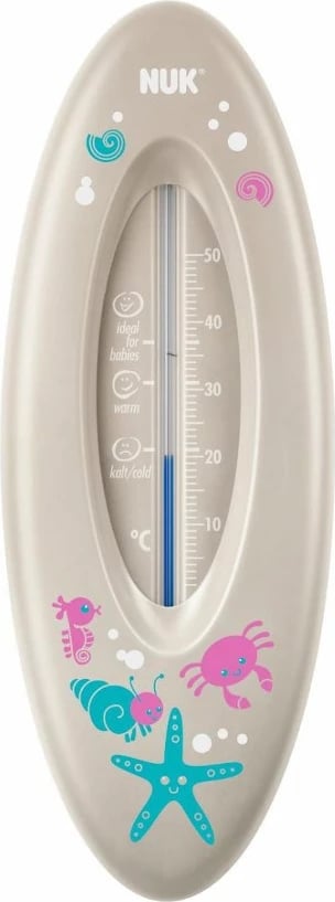 Termometër banjoje, NUK, Ocean, notues me vaj rapice, tregues i temperaturës ideale 36.9°C, beige