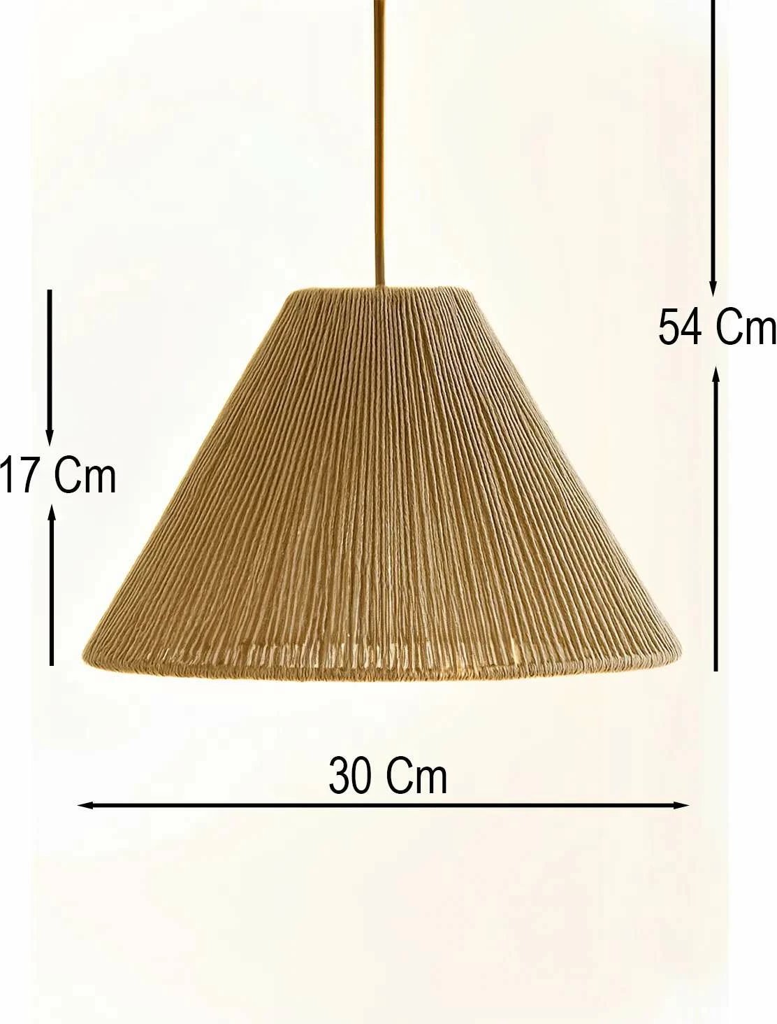 Llambë tavani Opviq, Meiling, plastikë, kapak makrame, ngjyrë bezhë