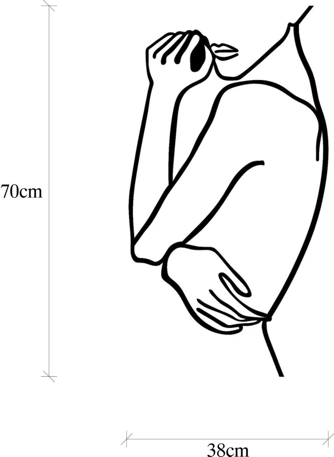 Aksesor dekorativ metalik për mur, Wallity, Gruaja 2