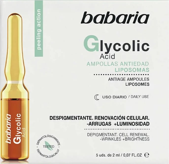 Ampula për fytyrë Babaria Glycolic Acid Cell Renewal unisex 5x2ml
