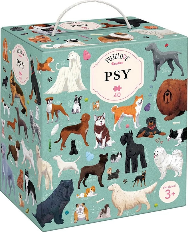 Puzzle për fëmijë CzuCzu Puzzlove Dogs, 40 pjesë