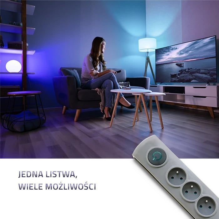 Prizë mbrojtëse Qoltec 50199, 6 dalje, 5m, Gri