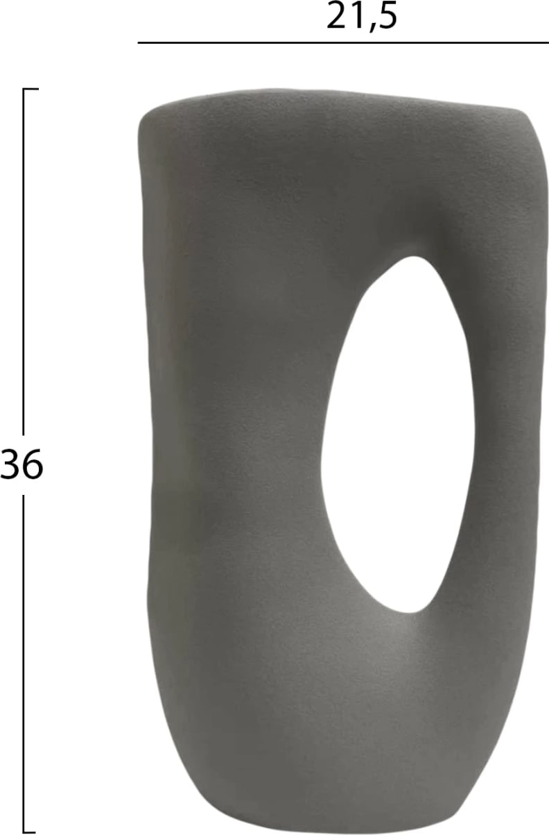 Dekor tavoline prej qeramike SEBOR FH4626.02, ngjyrë gri mat, 21.5x8.5x36 cm Dekor tavoline prej qeramike SEBOR FH4626.02, ngjyrë gri mat, 21.5x8.5x36 cm