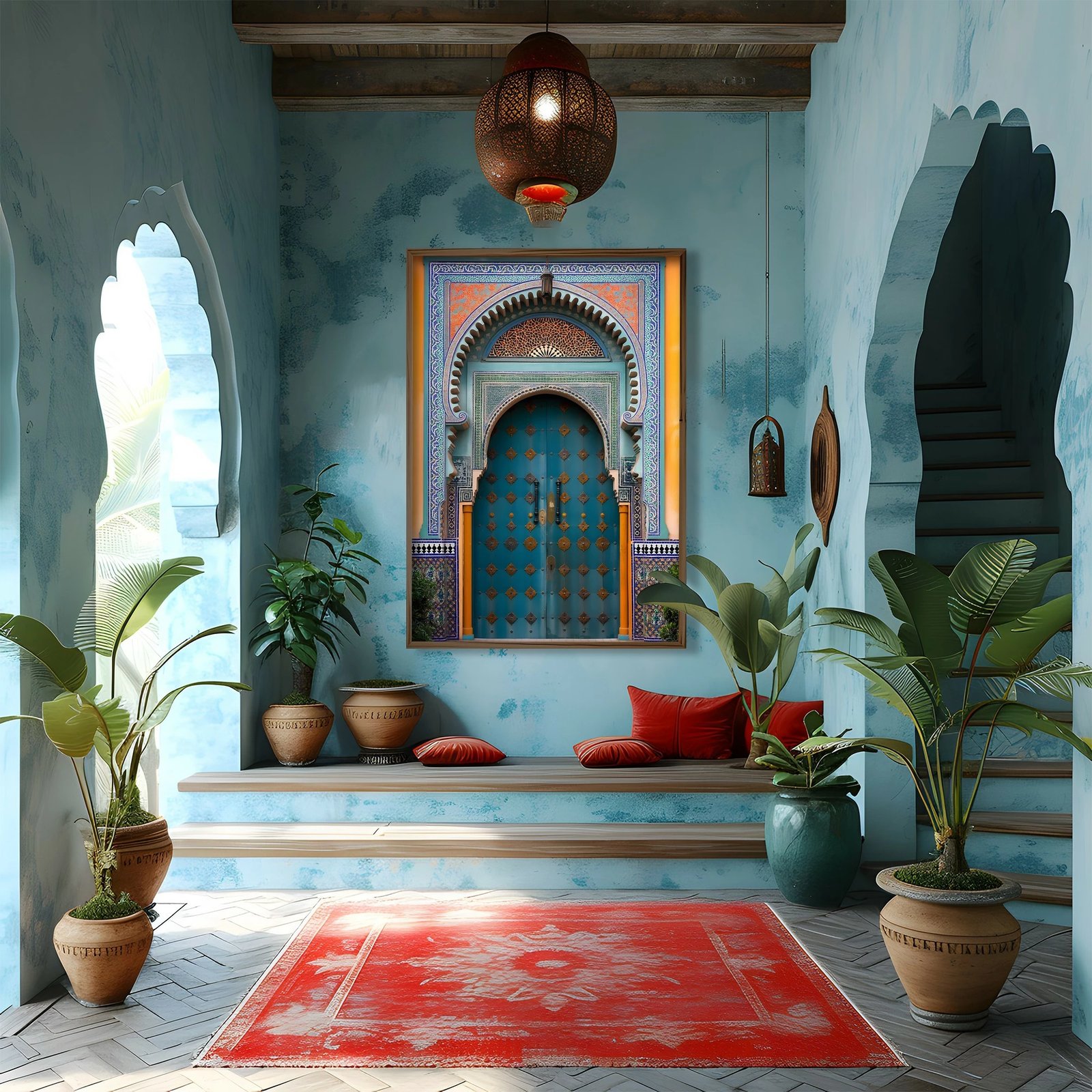 Pikturë dekorative me kornizë MDF, shumëngjyrëshe, Wallity, GE119-L