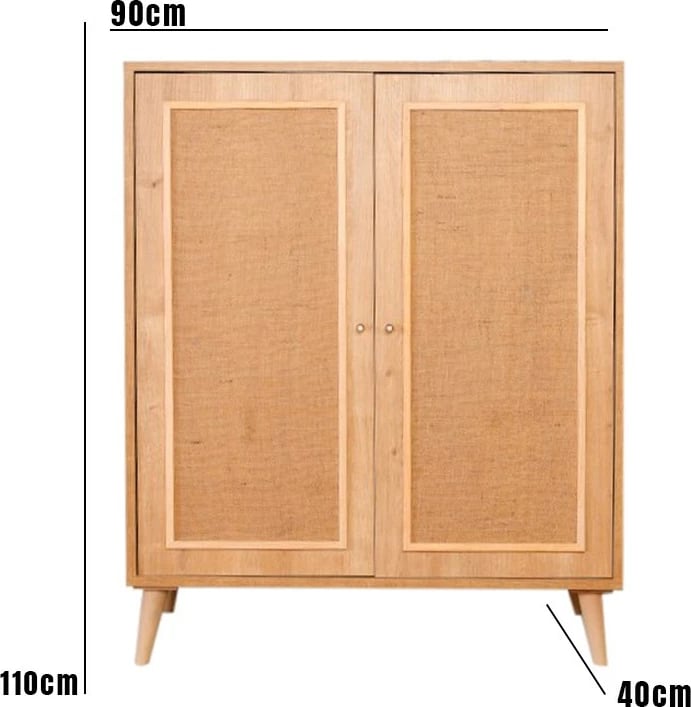 Komodë anësore Hanah Home, Jüt, ngjyrë lisi