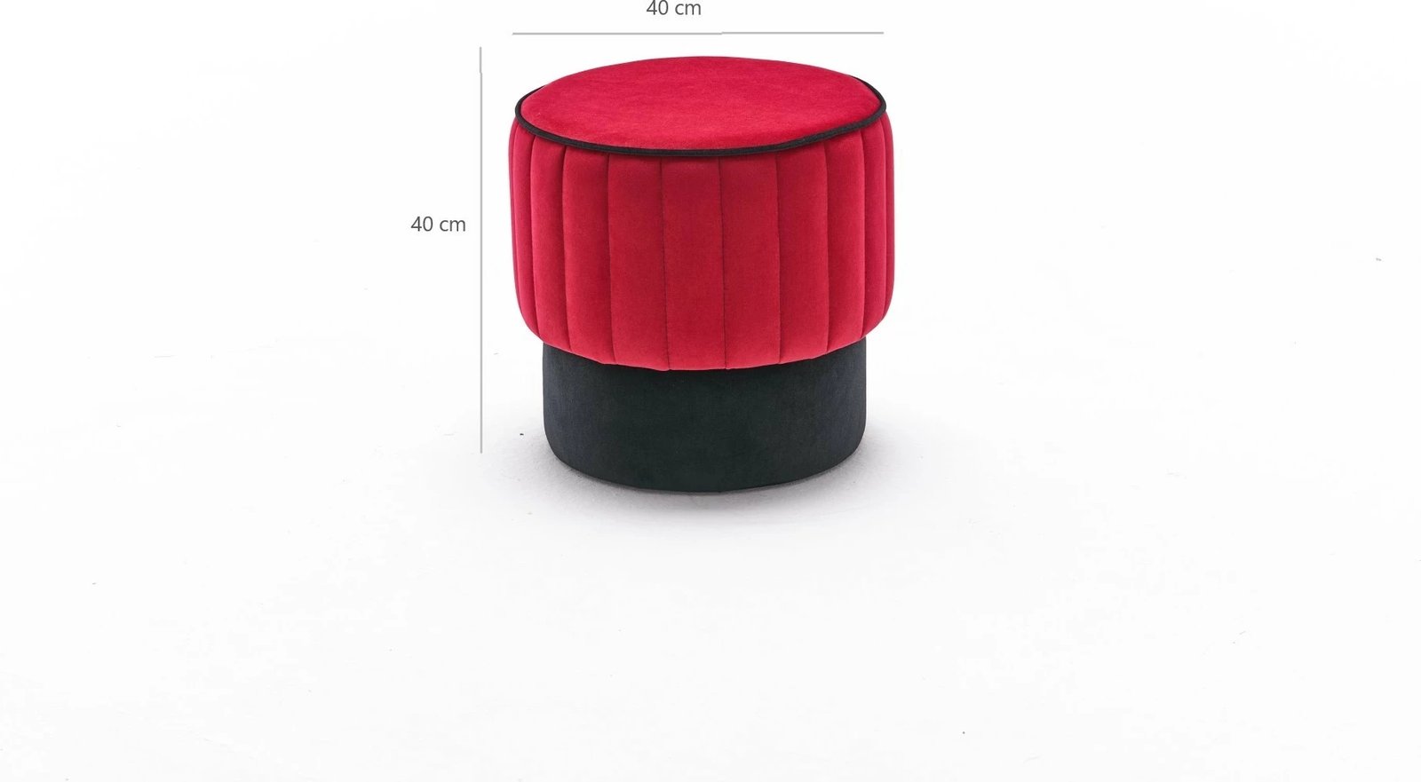 Puf Atelier del Sofa, ngjyrë e kuqe, 40x40x40cm