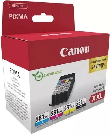 Toner Canon CLI-581XXL multipack, 4 ngjyra, për PIXMA, 11.7 ml secila