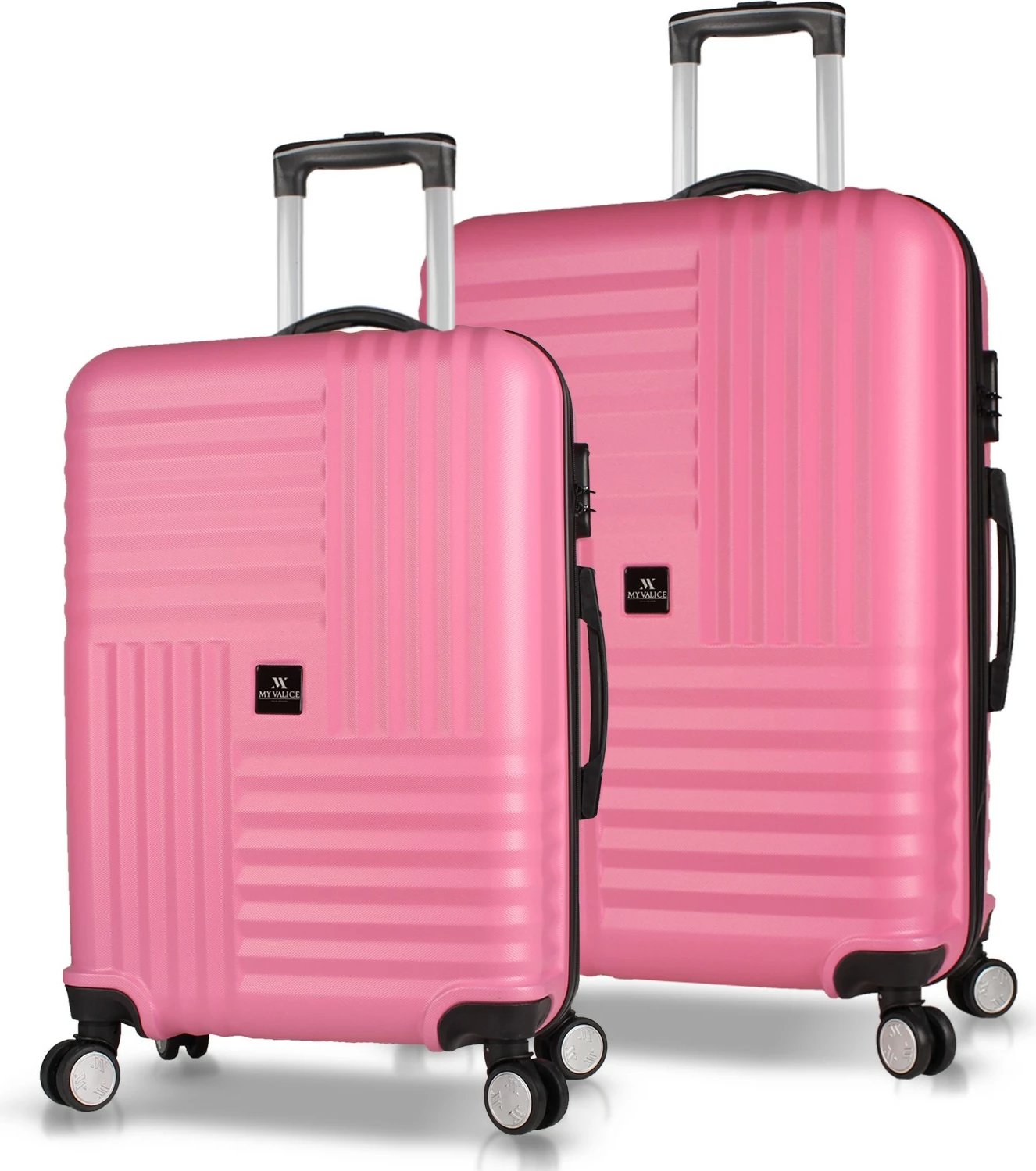 Set valixhesh (2 copë), ngjyrë rozë, Zoozie Bags, 8449