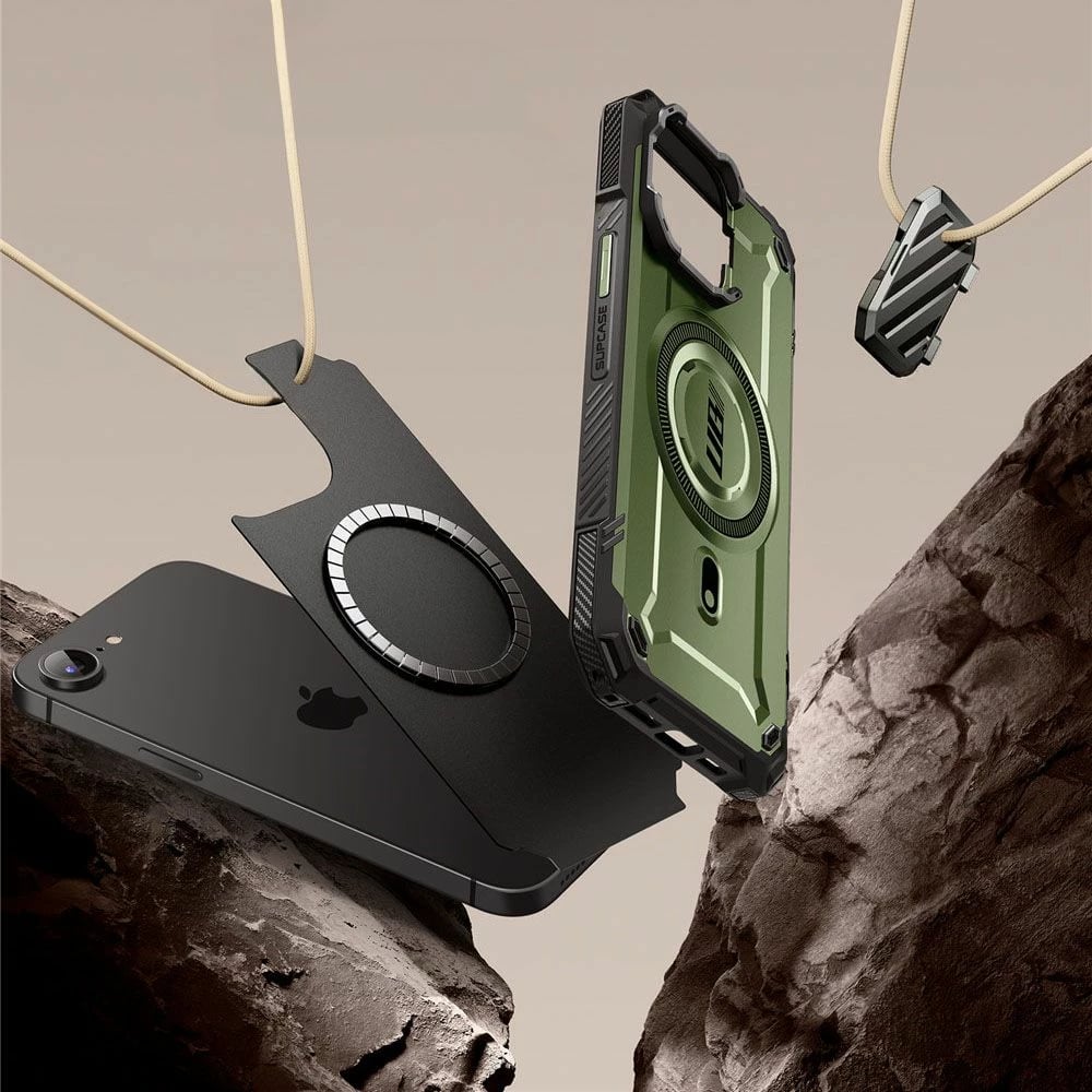 Mbështjellës Supcase Unicorn Beetle XT Mag për iPhone 16e, MagSafe, Jeshil