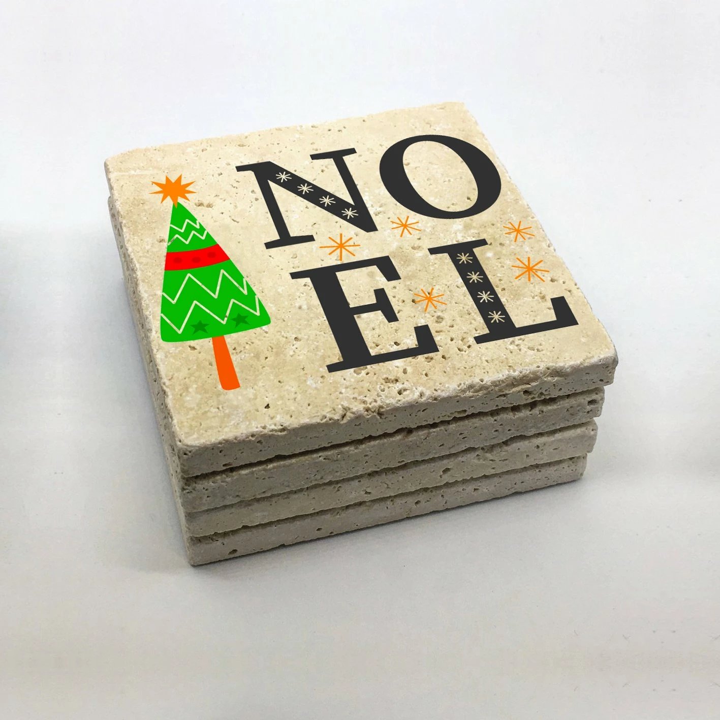 Nënstikana prej guri natyral, shumëngjyrëshe, set prej 4 copash, Hermia, TBA122381