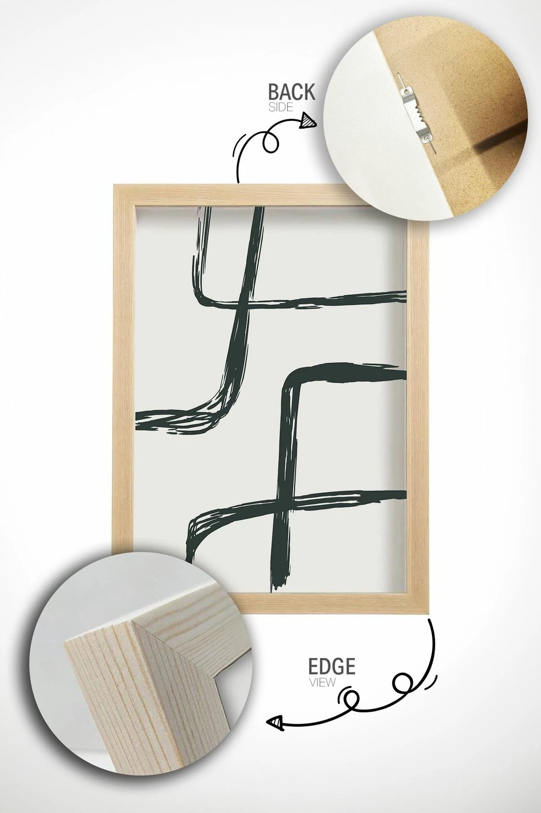 Set pikturash dekorative me kornizë, 3 copë, Wallity, Ersydata9-5070