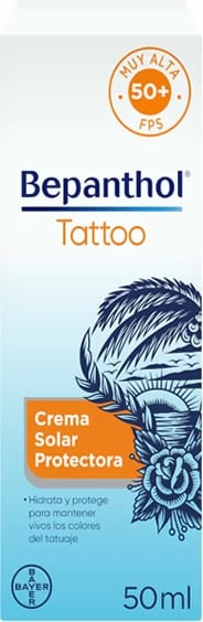 Krem për diell uniseks Bepanthol Tattoo Sun Cream SPF50, 50ml