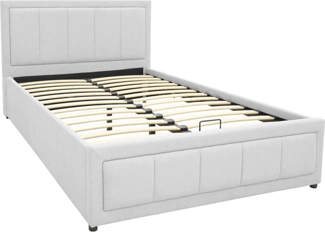 Krevat Huga me hapësirë për depo, material gri, 120x200cm