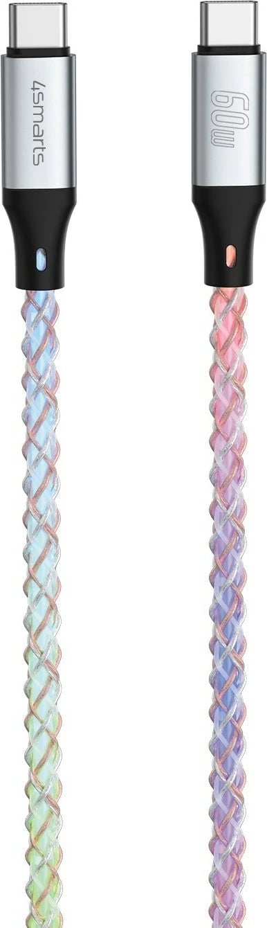 Kabllo USB-C 4smarts RGBCord 60W 1.5m Kabllo USB-C 4smarts RGBCord 60W 1.5m