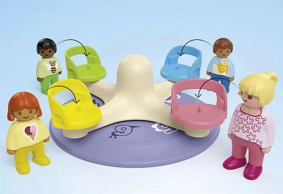 Set lodrash Playmobil Junior 71701, karusel me numra, plastikë, 5 pjesë