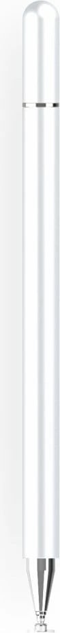 Stylus Tech-Protect Charm, për tabletë/smartphone, Bardhë/Argjendtë