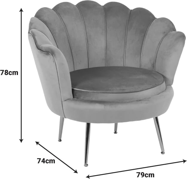 Fotel Daimon kadife, ngjyrë fëstëku, këmbë ari, 79x74x78cm