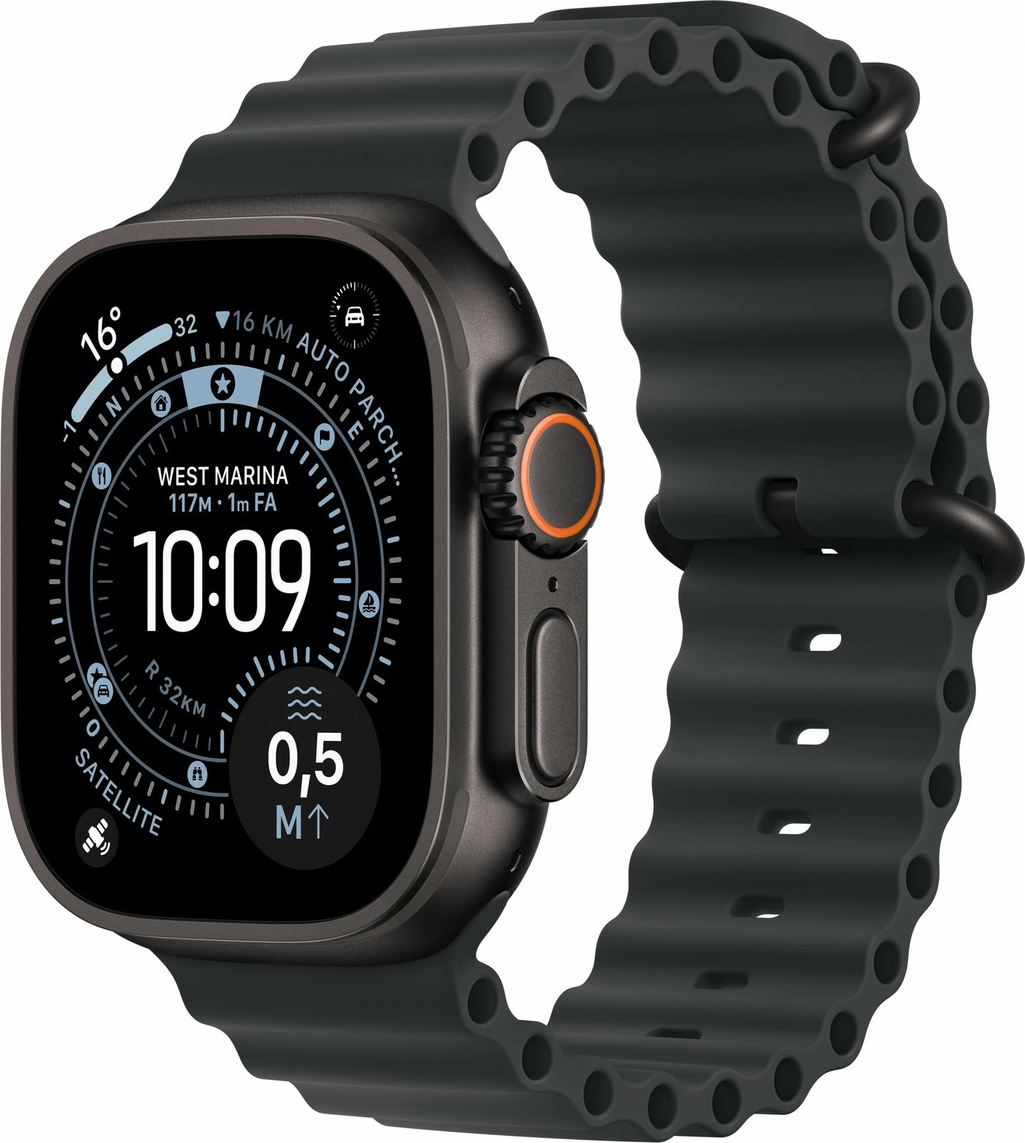 Smartwatch Apple Watch Ultra 3 Titanium Cellular 49mm, rrip Ocean i zi