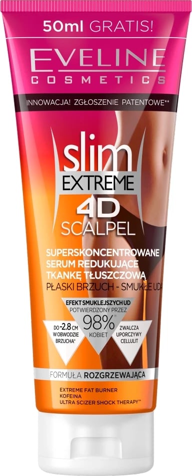 Serum për trup për femra Eveline Cosmetics Slim Extreme 4D Scalpel, 250ml