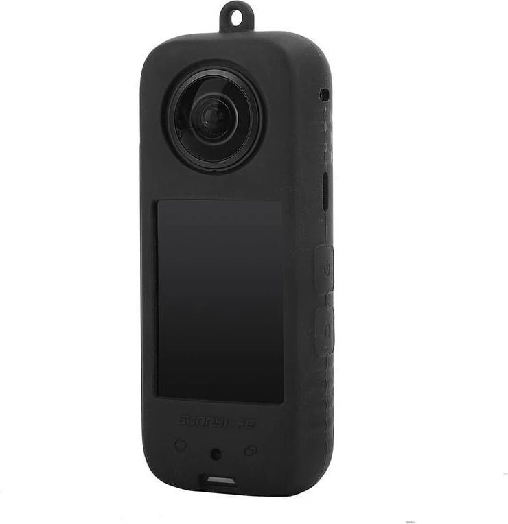 Mbështjellës silikoni Sunnylife IST-BHT504 për Insta360 X3, i zi, me litar
