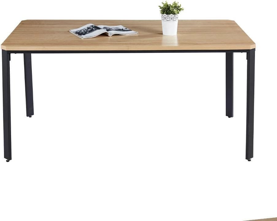 Tavolinë NEXT MDF Veneer dhe Dru Lisi, 160x90x75cm