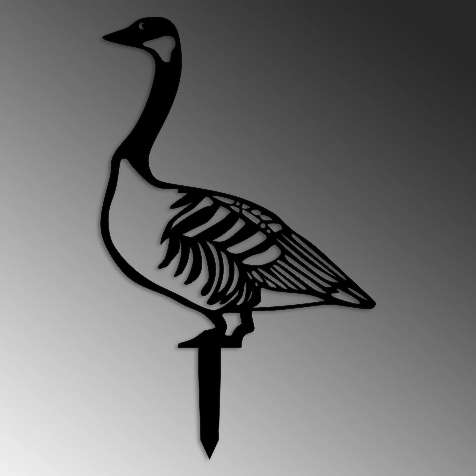 Objekt dekorativ për kopsht, dizajn Aberto, patë, e zezë, 60x37cm