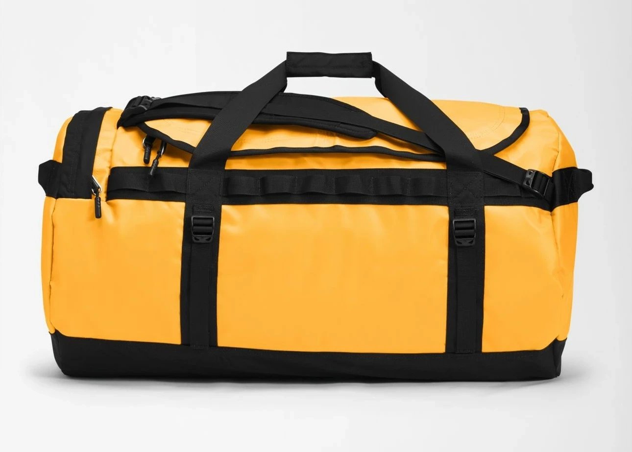Çantë duffel The North Face Base Camp, 95 L, Poliester, E zezë, E verdhë