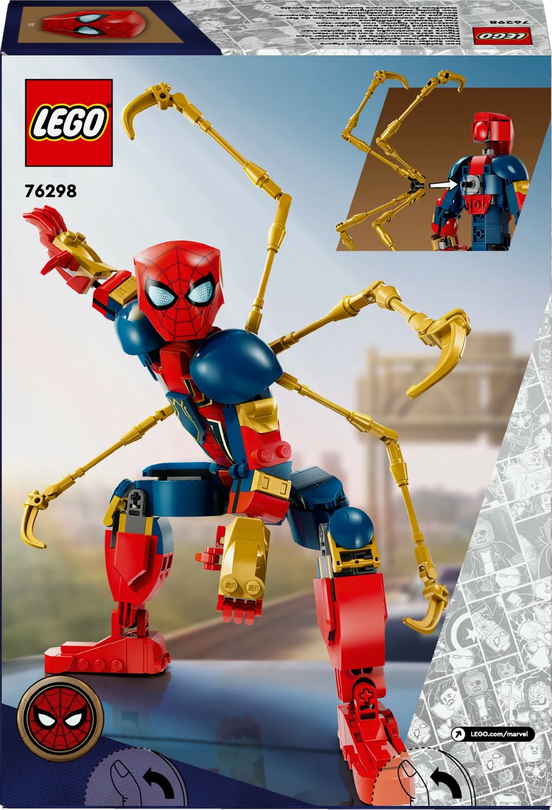 Set ndërtimi LEGO Iron Spider-Man 76298, 303 pjesë, shumëngjyrësh Set ndërtimi LEGO Iron Spider-Man 76298, 303 pjesë, shumëngjyrësh