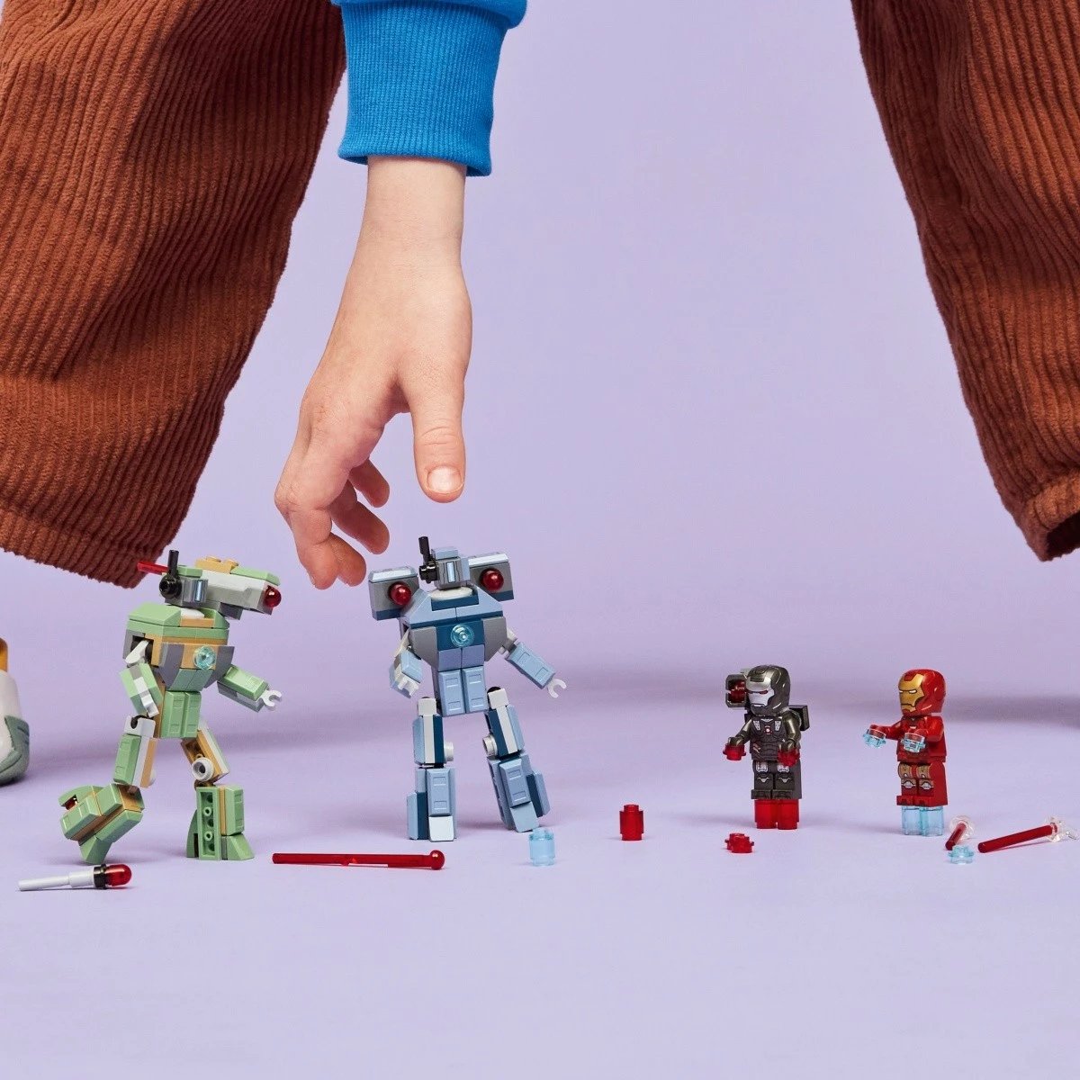Set LEGO Marvel Super Heroes 76320, Iron Man dhe War Machine kundër Hammer Drones, 204 pjesë